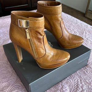 NEW! Vince Camuto Tan (Burnt Saddle) SULTRA Leather Ankle Boots